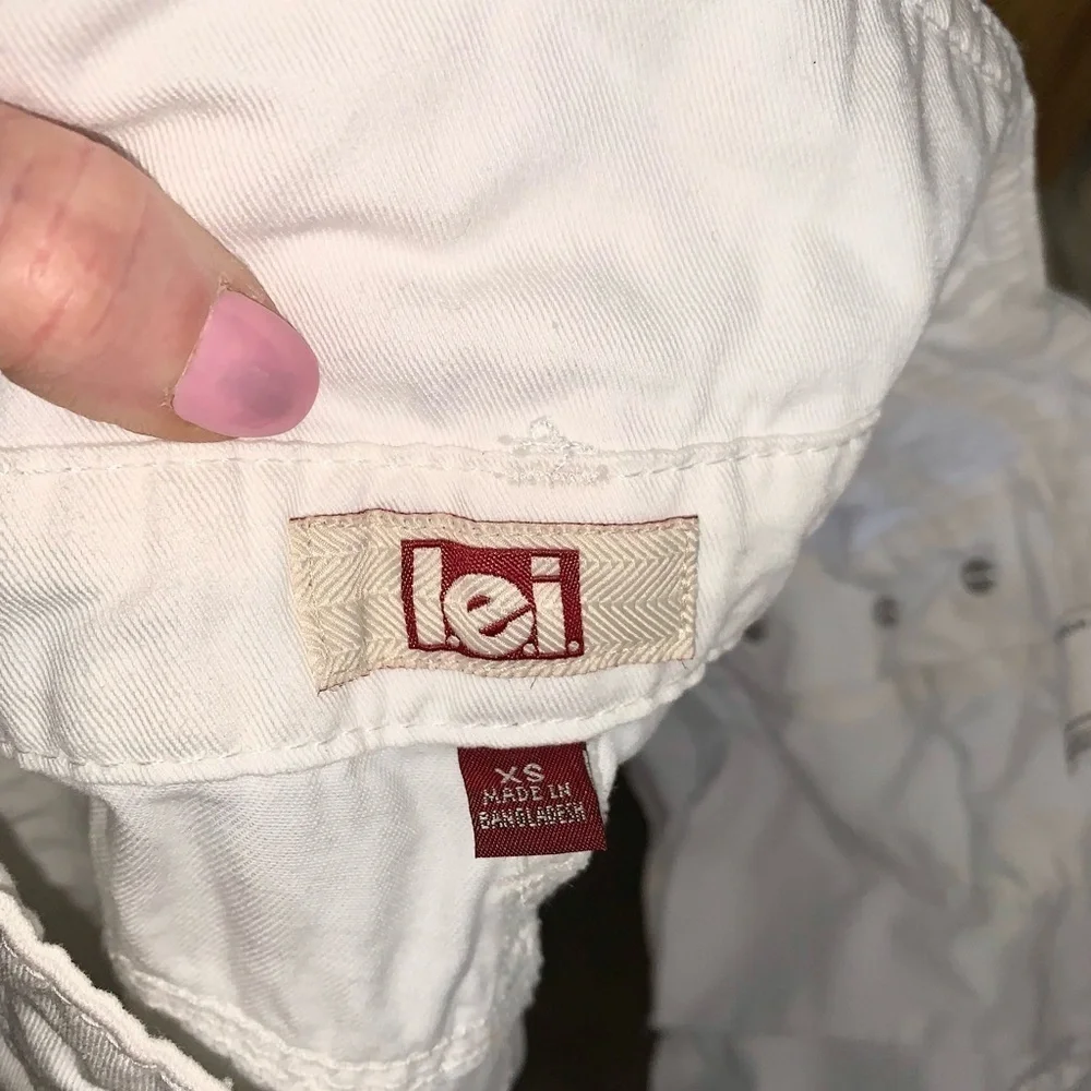 Vintage lei overall shorts white women’s XS new without tags - Picture 8 of 9